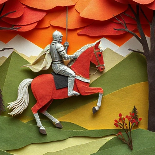 Ein Ritter in Rüstung auf seinem Pferd als Symbol für das Angebot der Heldenreise.